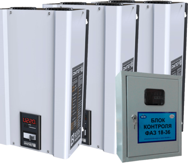 Трехфазный комплект ВольтАмпер Э 9-1/32*3 + БКФ 9-36 в Казани Трехфазный комплект ВольтАмпер Э 9-1/32*3 + БКФ 9-36 в Казани